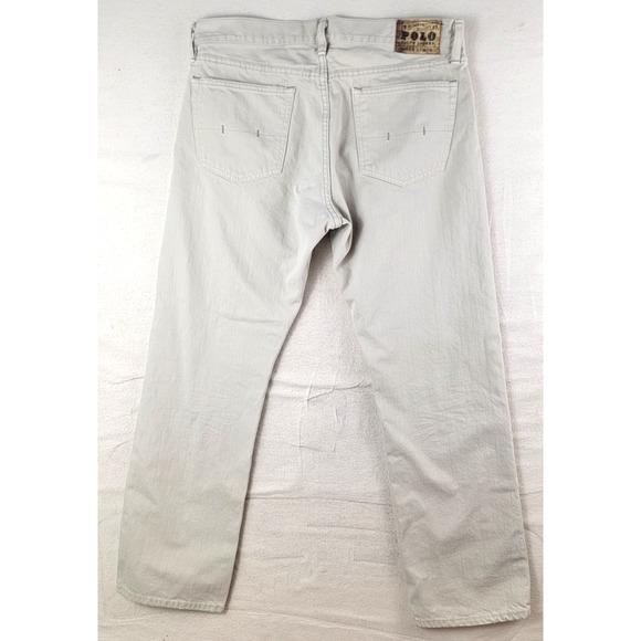 Polo Ralph Lauren 867 Classic Fit Jeans Men’s 34x30 Hudson Bone Wash Beige - Picture 3 of 15